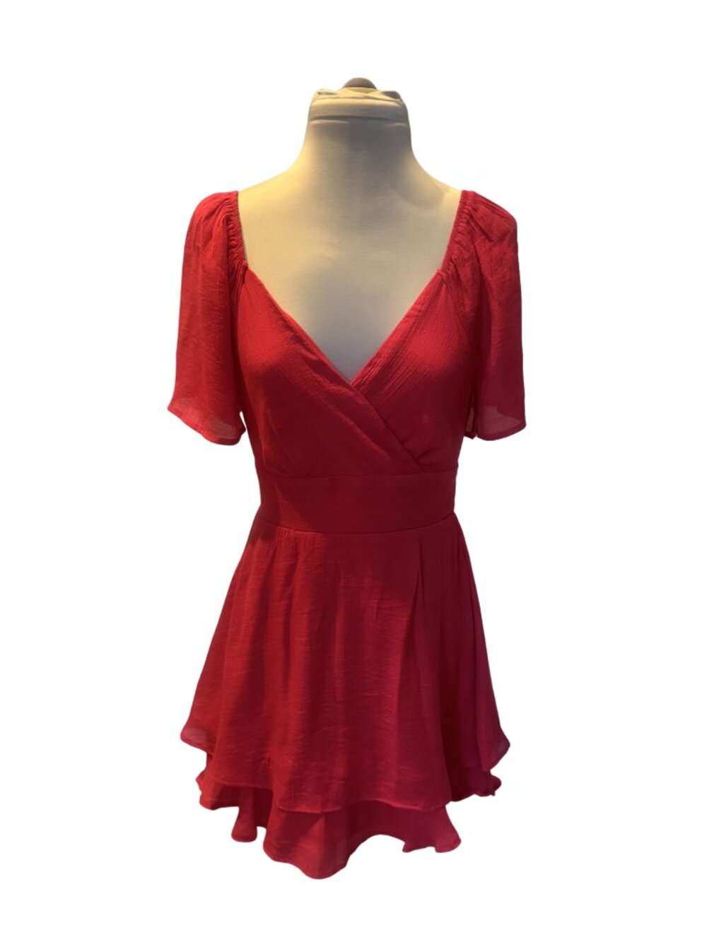 As U Wish Women's Red Sundress - Size L